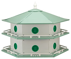 Deluxe Aluminum Purple Martin House (GREEN, 12 ROOM)