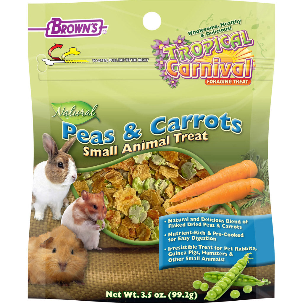 Tropical Carnival Natural Small Animal Treat (PEAS/CARROTS, 3.5 OZ)