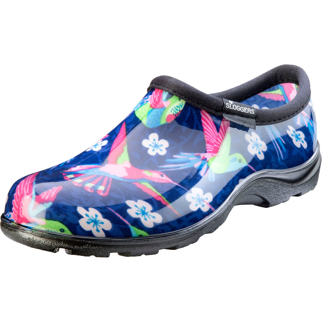 Sloggers Womens Waterproof Comfort Shoe (HUMMINGBIRD PIN, SZ 8)