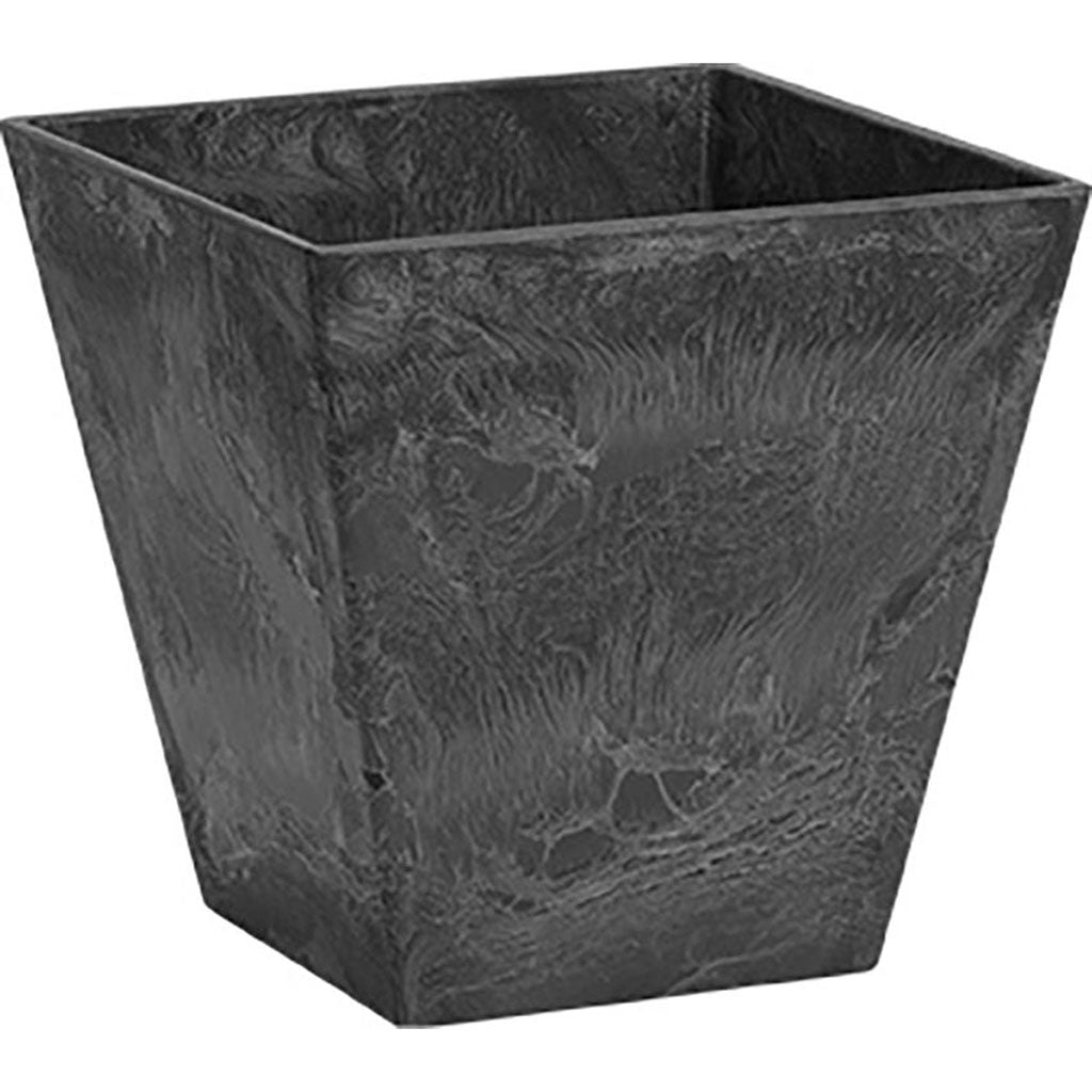 Artstone Ella Square Flowerpot (BLACK, 8 IN)