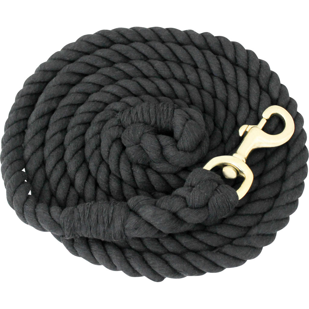 Cotton Horse Lead (BLACK, 3/4 IN X 10 FT)