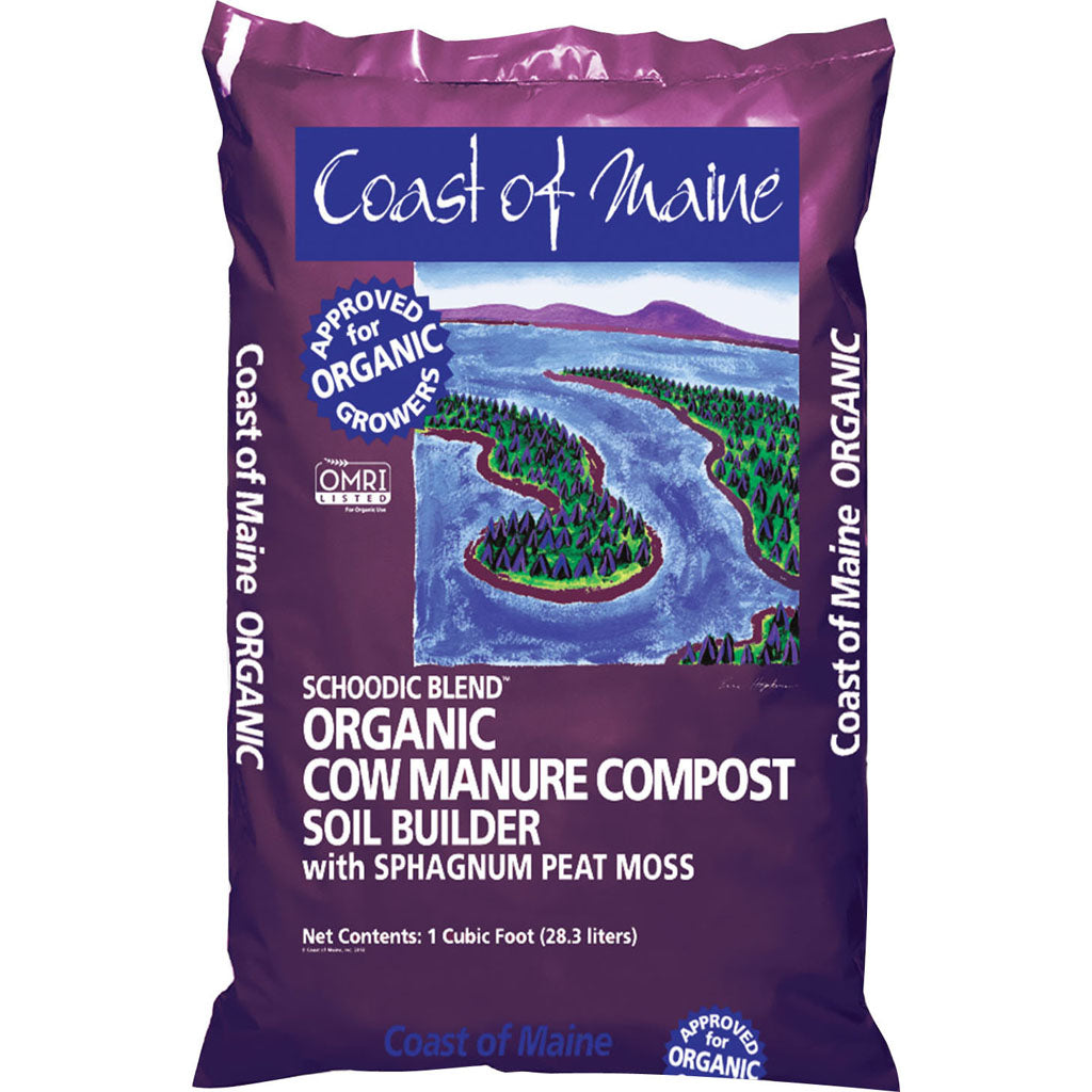 Schoodic Blend Organic Cow Manure Compost (1 CF)