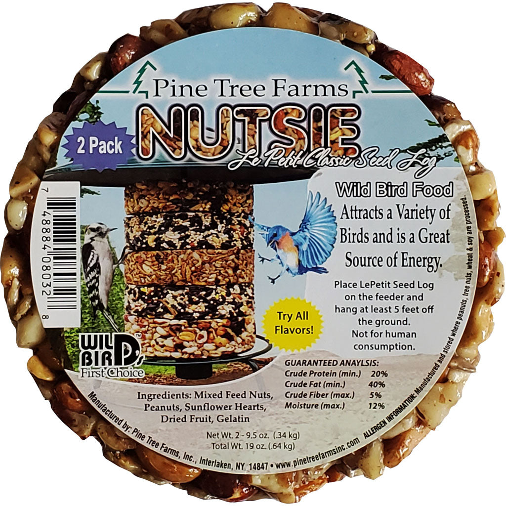 Pine Tree Farms Le Petit Classic Seed Log (NUTSIE, 9.5 OZ-2 PK)