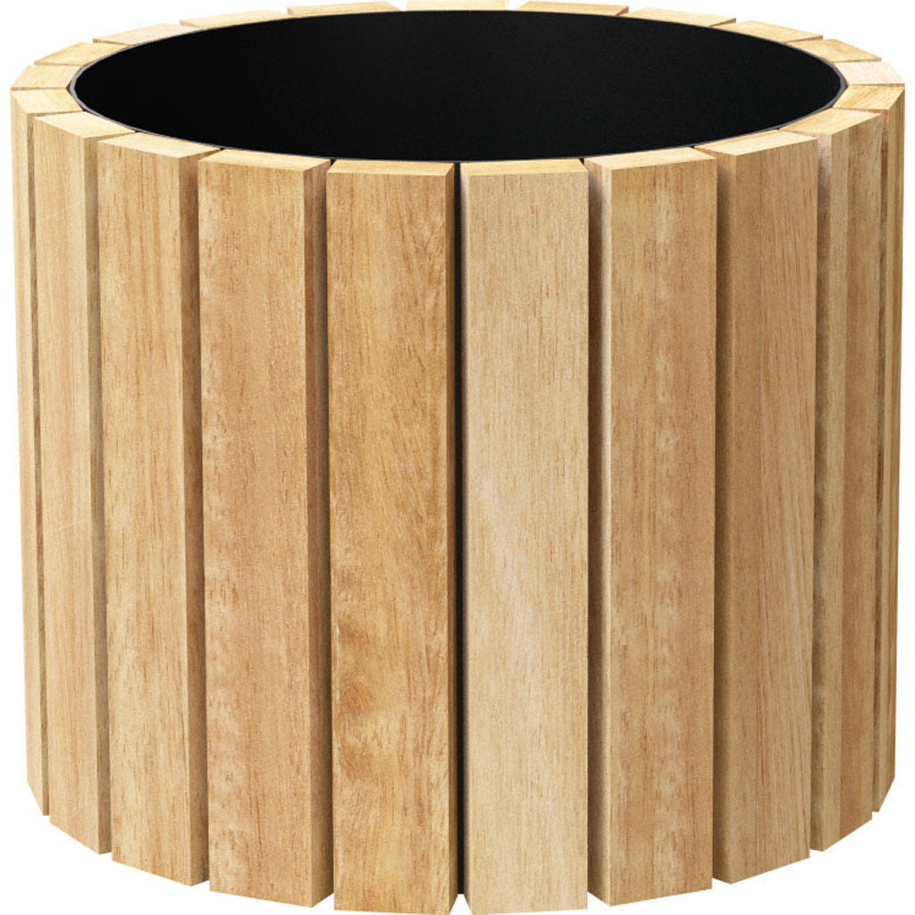 Cedar Slat Wood Planter W/Plastic Fabric Liner (9X10.25 IN)