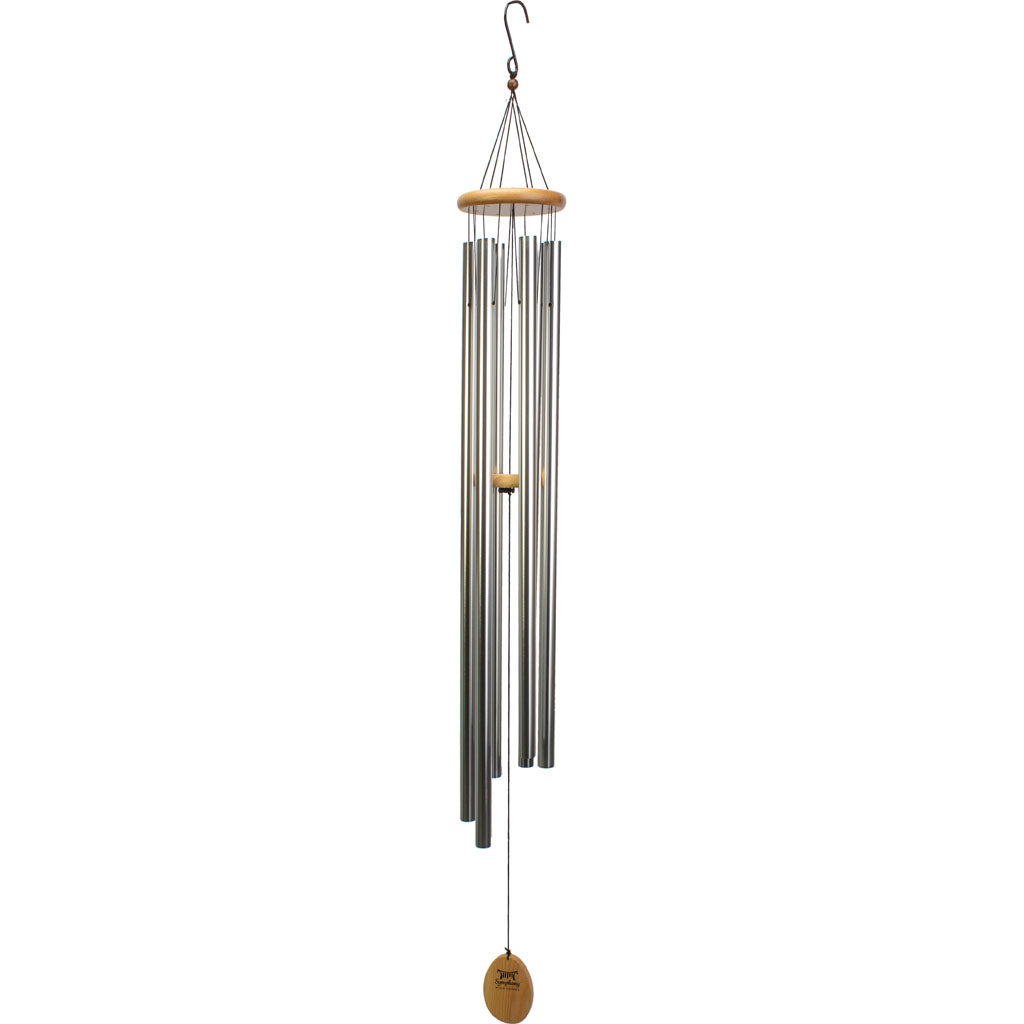 Symphony Wood & Aluminum Wind Chime (SILVER, 57 IN)