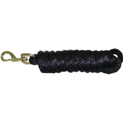 Hamilton Poly Lead W/Bolt Snap (BLACK, 10 FT)