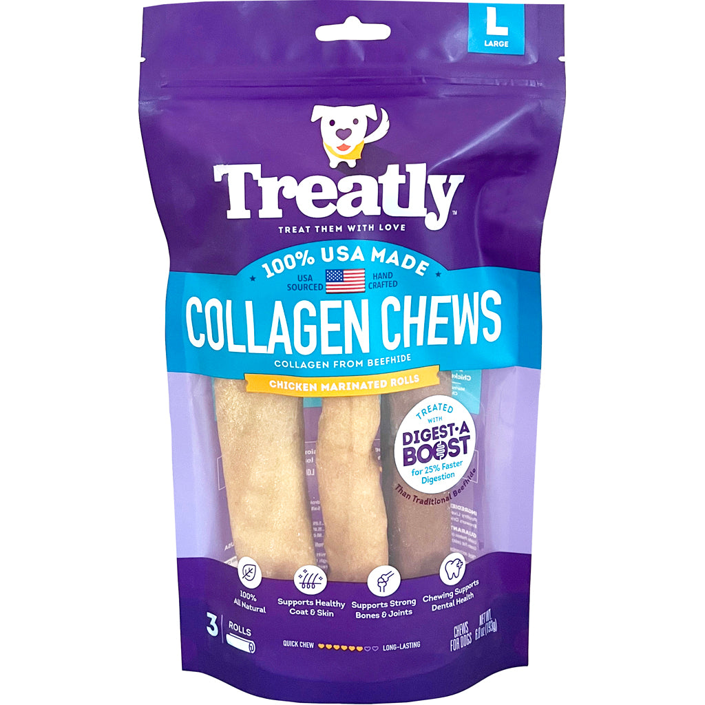 Treatly Usa  Collagen Rolls (CHICKEN MARINAD, 9 IN-3 PK)