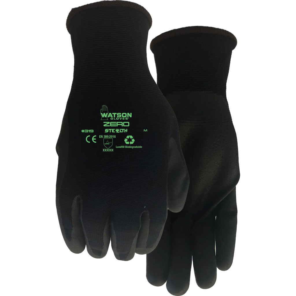 Watson Gloves Mens Stealth Zero Wastenot Fabric (BLACK, XL)