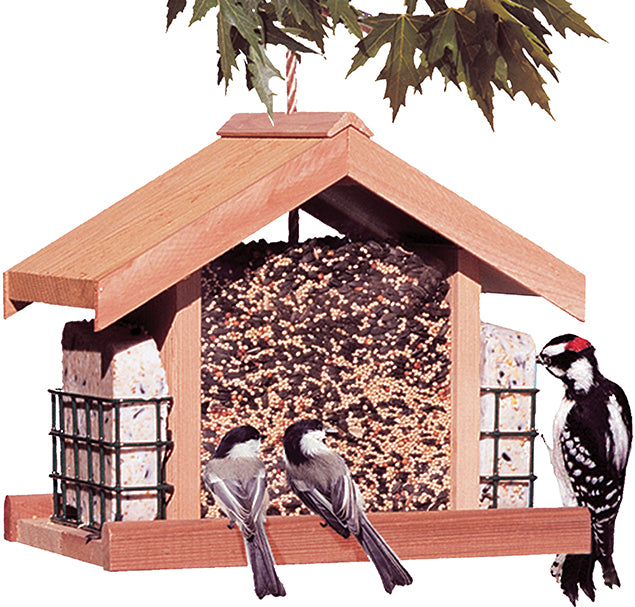 Deluxe Chalet Wild Bird Feeder (CEDAR, 5 LB CAP)