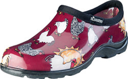 Sloggers Womens Waterproof Comfort Shoe (CHICKEN RED, SZ 8)