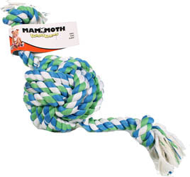 Flossy Chews Monkey Fist Ball W/Rope Ends (MULTI, 25 IN)