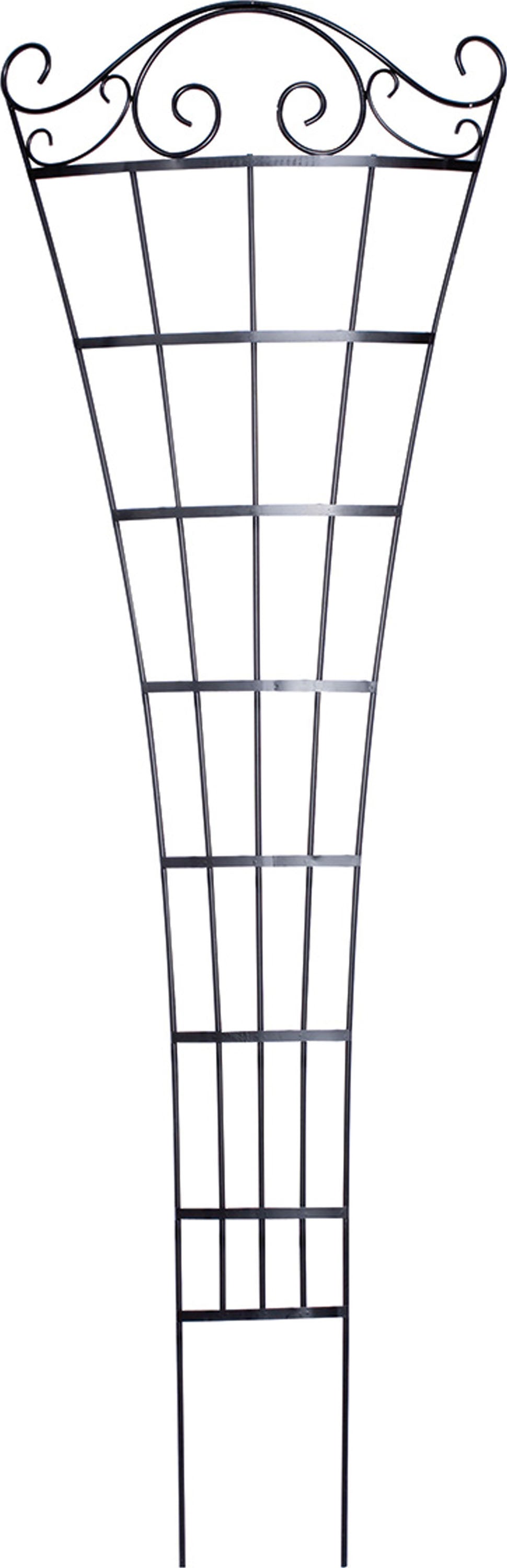 Fan Curved Garden Trellis (BLACK, 84 IN)