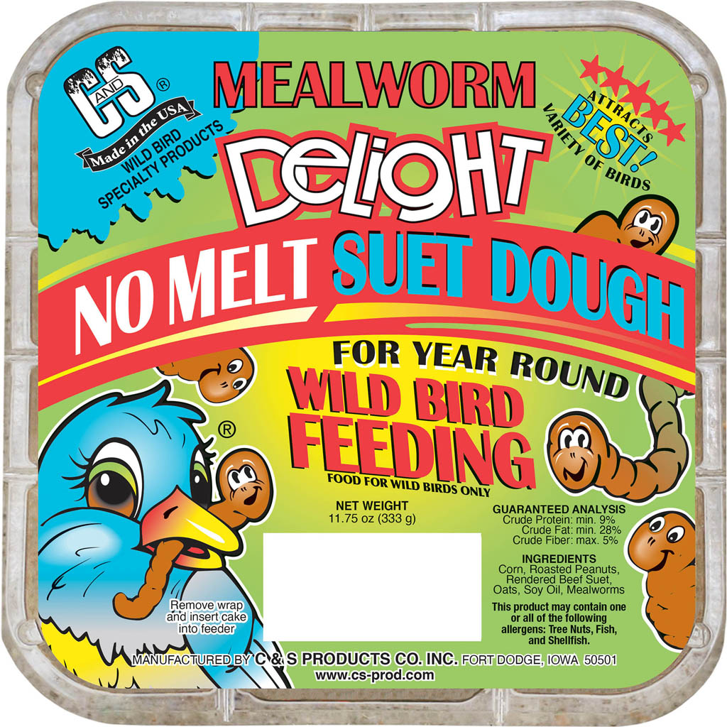 C&S Delight No Melt Suet Dough (MEALWORM, 11.75 OZ)