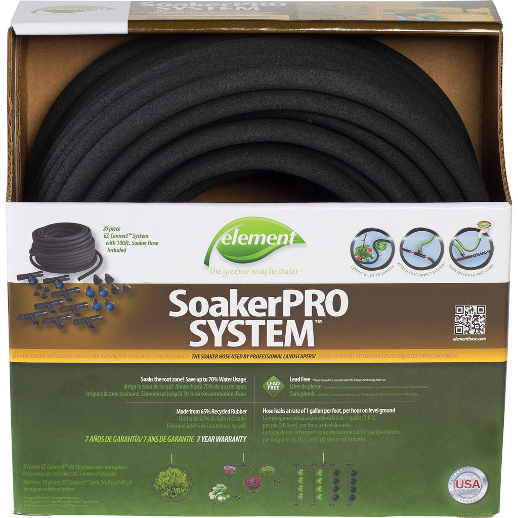 Swan Element Soakerpro Hose System Kit (BLACK, 3/8 IN X 100 FT)