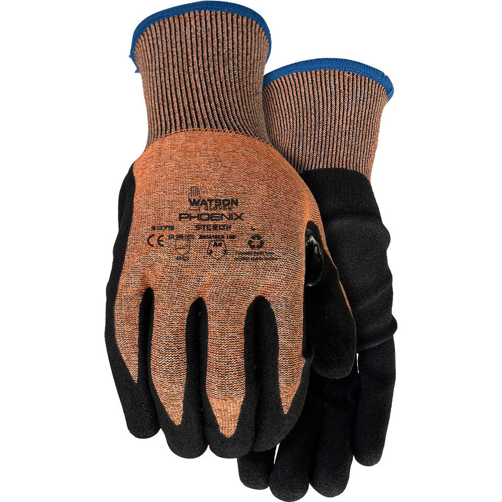 Watson Gloves Mens Stealth Phoenix Wastenot Fabric (ORANGE, XL)