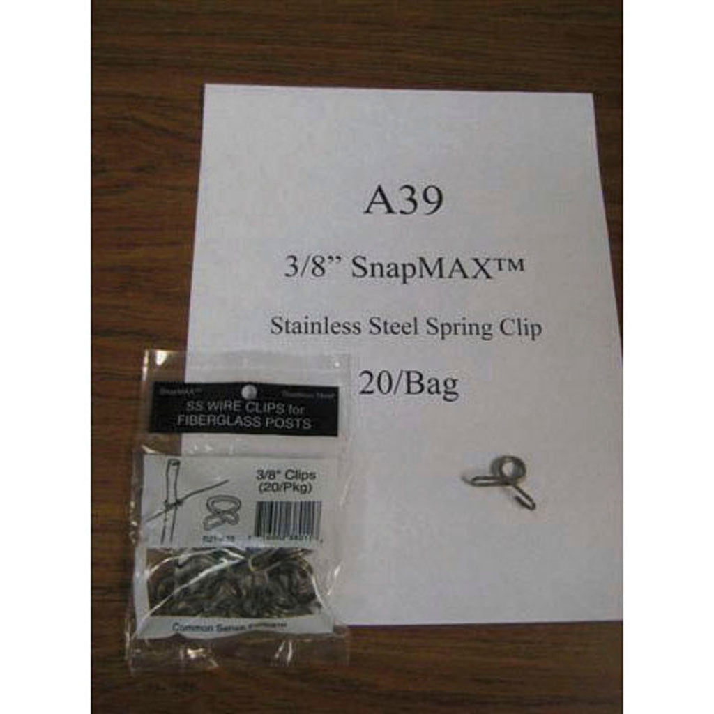 Stainless Steel Spring Clip (3/8 IN - 20 PK)