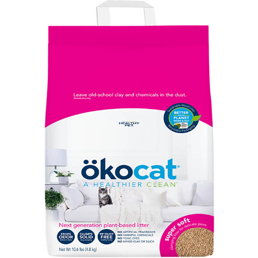 Okocat Super Soft Clumping Wood Cat Litter (10.6 LB)