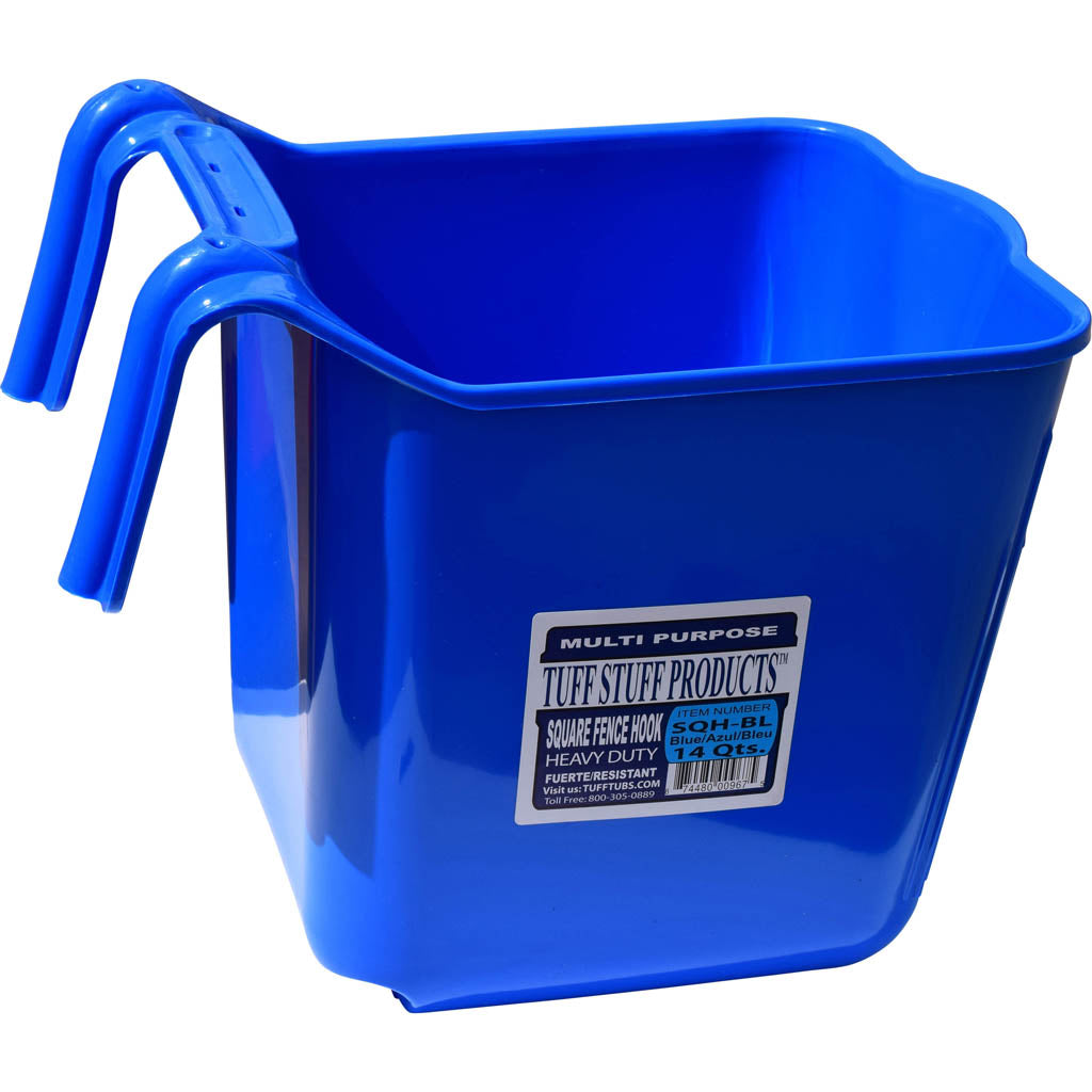 Tuff Stuff Square Fence Hook (BLUE, 14 QT)