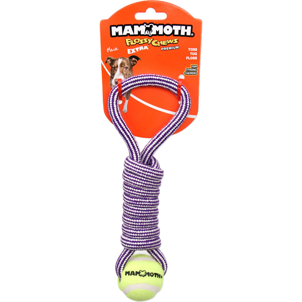 Mammoth Extra Twister Pull Tug With Mini Ball (MULTI, 10 IN)