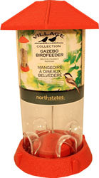 Village Collection Gazebo Bird Feeder (RED, 2.25 LB CAP)