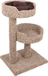 2 Story Carpeted Cat Perch W/Donut Bed (24X30X36 IN)