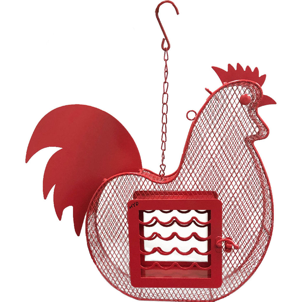 Suet 'N Seed Feeder Rooster (RED, 2 CAKE CAP)