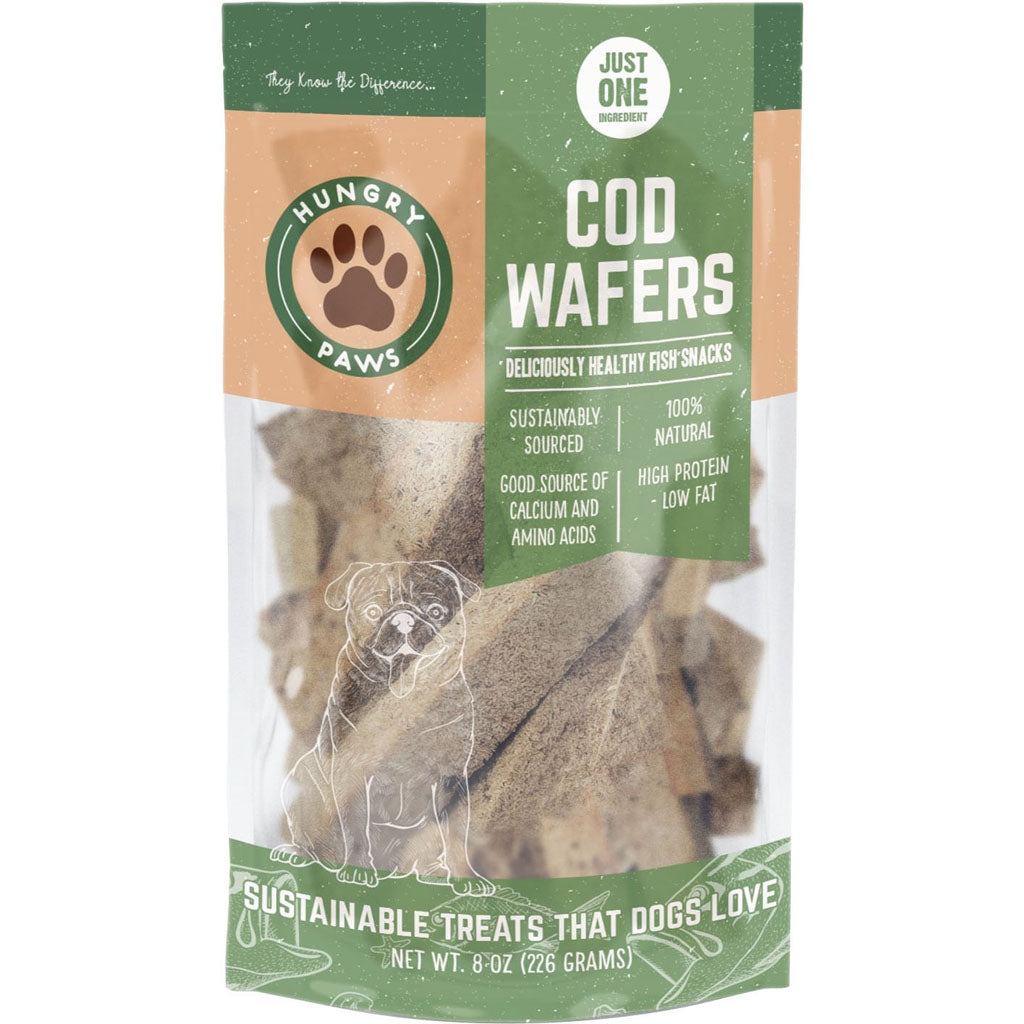 Hungry Paws Wafers Single Ingredient Treat (COD, 8 OZ)