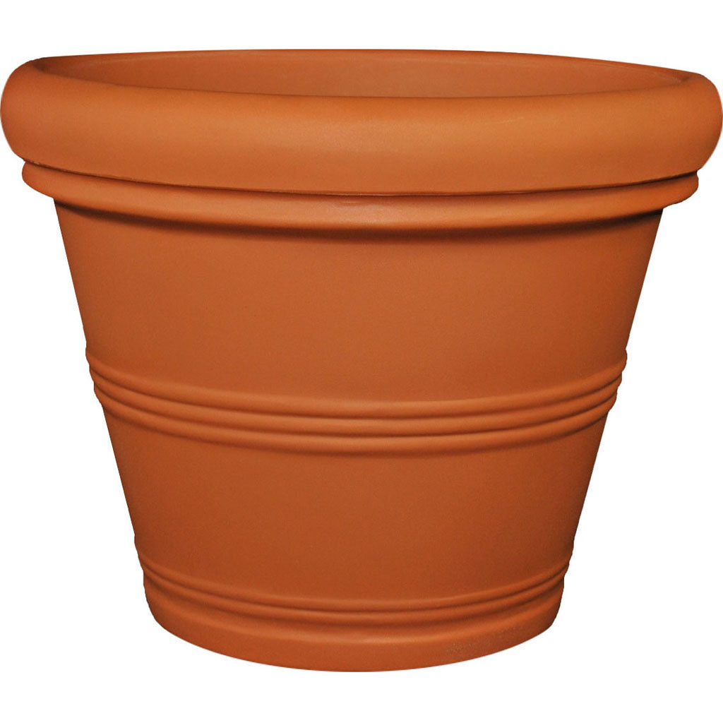 Classic Design Rolled Rim Planter (TERRA COTTA, 15.5 IN)