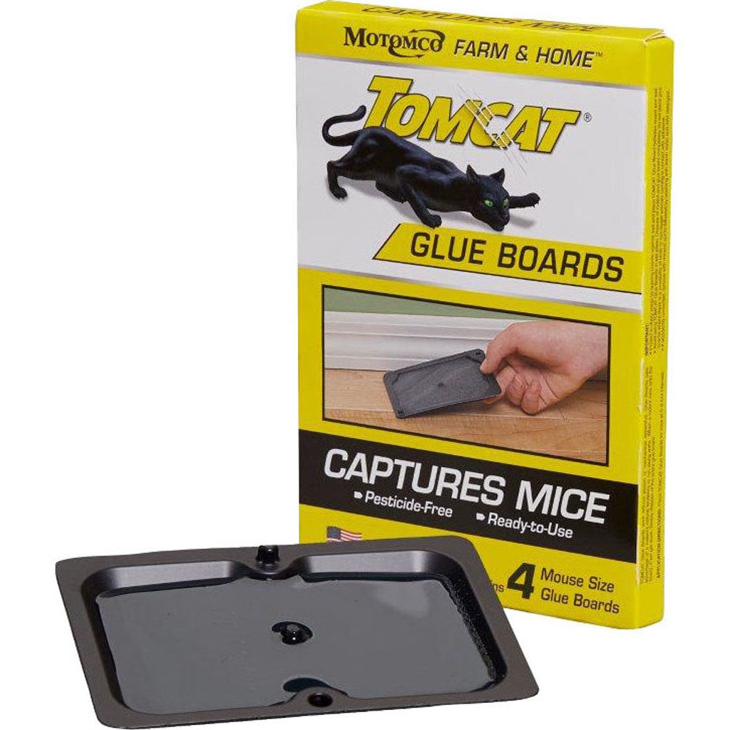 Tomcat Prebaited Glue Board Mouse Traps (BLACK, 4 PK)