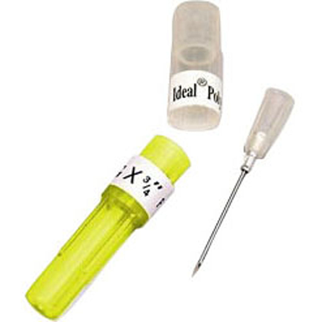 Plastic Hub Disposable Needle (YELLOW, 22 GA X 1 IN)