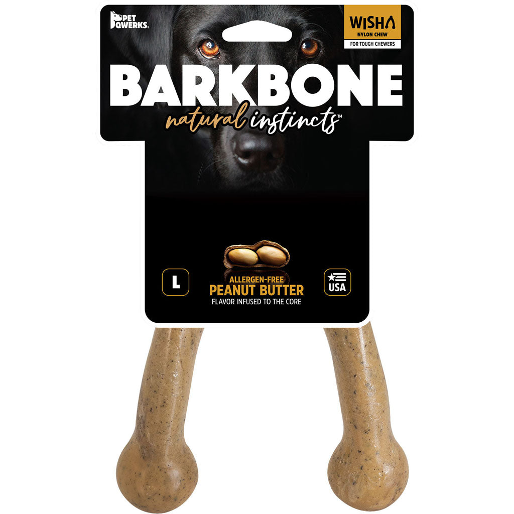Wish Barkbone Usa Dog Chew (PEANUT BUTTER, LG)