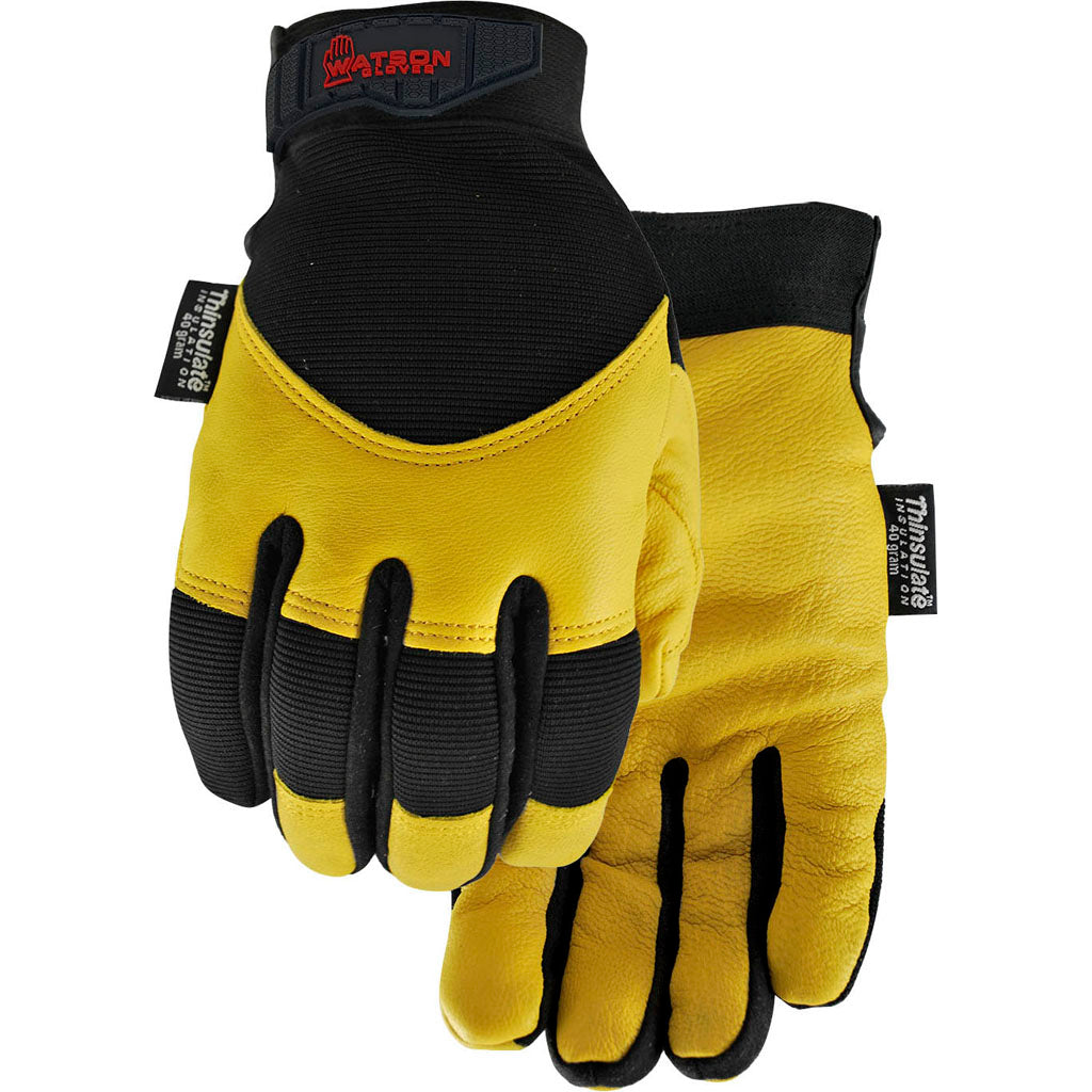 Watson Gloves Mens Winter Flextime Wastenot Fabric (BLACK, XL)