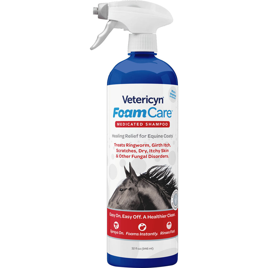 Vetericyn Foamcare Medicated Equine Shampoo (32 OZ)