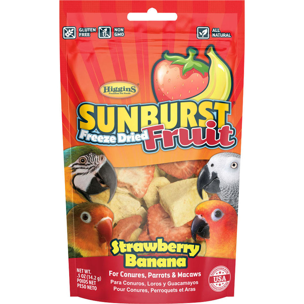 Sunburst Freeze Dried Fruit Avian Treat (STRAWBERRY/BANA, .5 OZ)