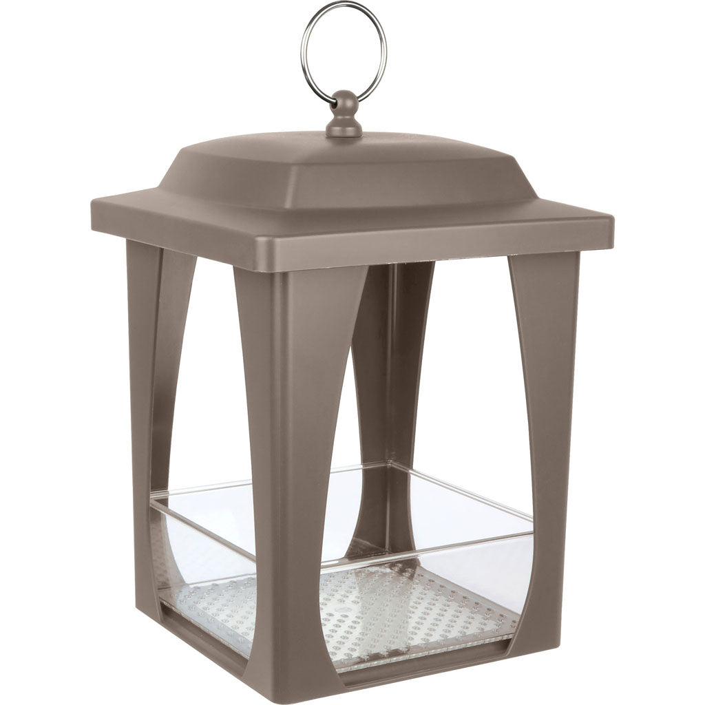 Dine-In Hanging Plastic Fly Through Bird Feeder (BROWN, 4 CUP CAP)