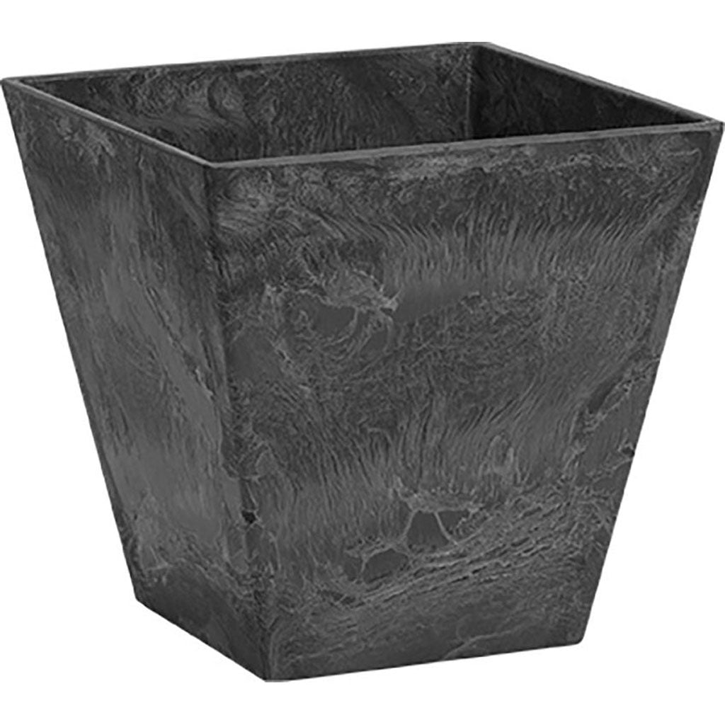Artstone Ella Square Flowerpot (BLACK, 10 IN)