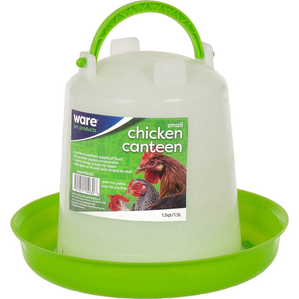 Chicken Canteen Plastic (GREEN, 1 QT-SM)
