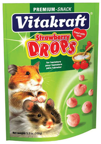 Vitakraft Drops Hamster Treats (STRAWBERRY, 5.3 OZ)