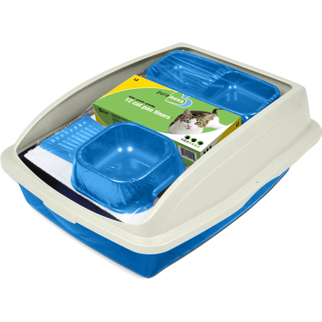 Van Ness Cat Starter Litter Pan (BLUE, LG)