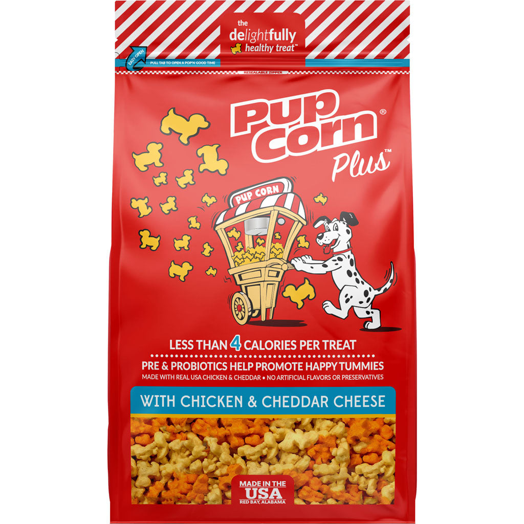 Pupcorn Plus Dog Treats (CHICKEN/CHEDDAR, 24 OZ)