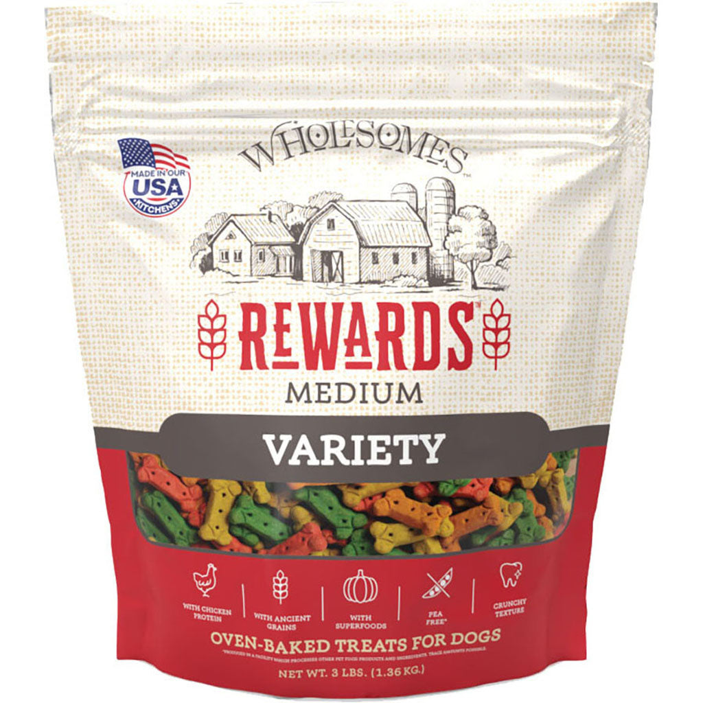 Wholesomes Rewards Classic Variety Biscuits (CHICKEN, MD-3 LB)