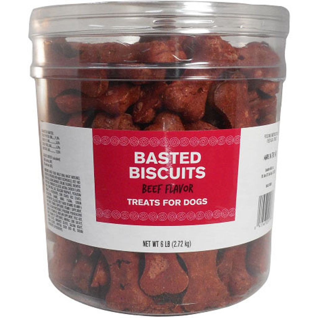 Pet Life Dog Biscuits Barrel (BEEF, 6 LB)