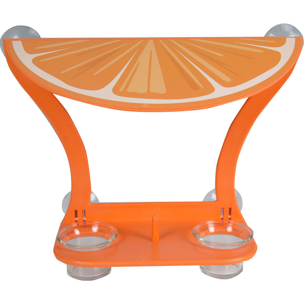 Window 2 Jar Oriole Bird Feeder (ORANGE, 4 OZ CAP)