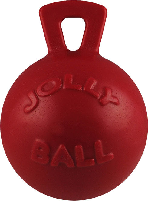 Jolly Pets Tug-N-Toss Ball (RED, LG-8 IN)