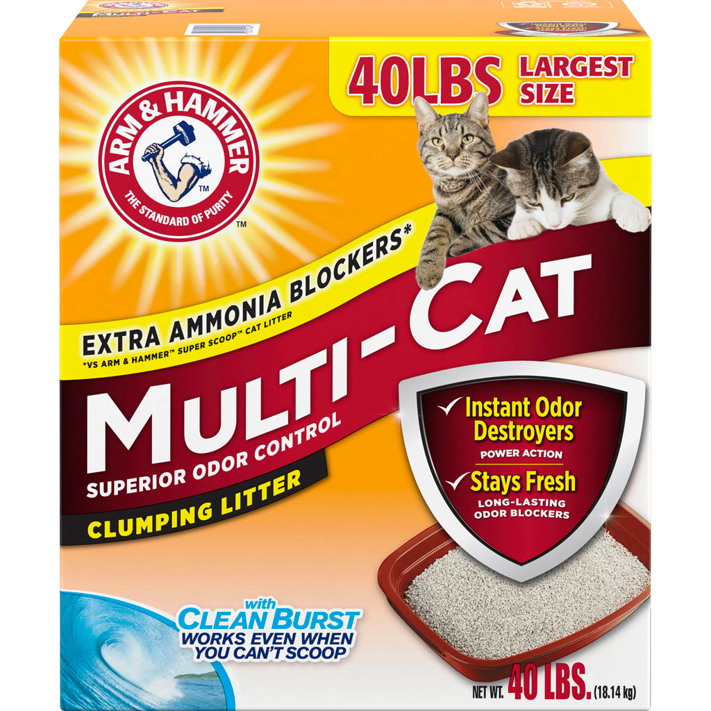 Arm & Hammer Multi-Cat Clumping Litter (FRESH SCENT, 40 LB)