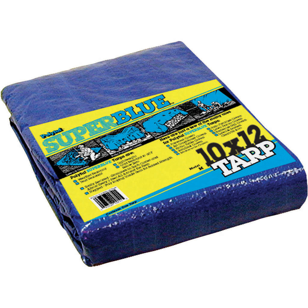 Polytuf Super Blue Tarp (BLUE, 10X12 FT-2.3 OZ)