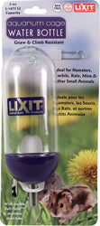 Aquarium Cage Hamster Water Bottle (CLEAR/PURPLE, 5 OZ)