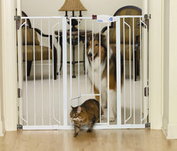 Expandable Extra Tall Gate W/Slide Handle (WHITE, 29-52X41 IN)