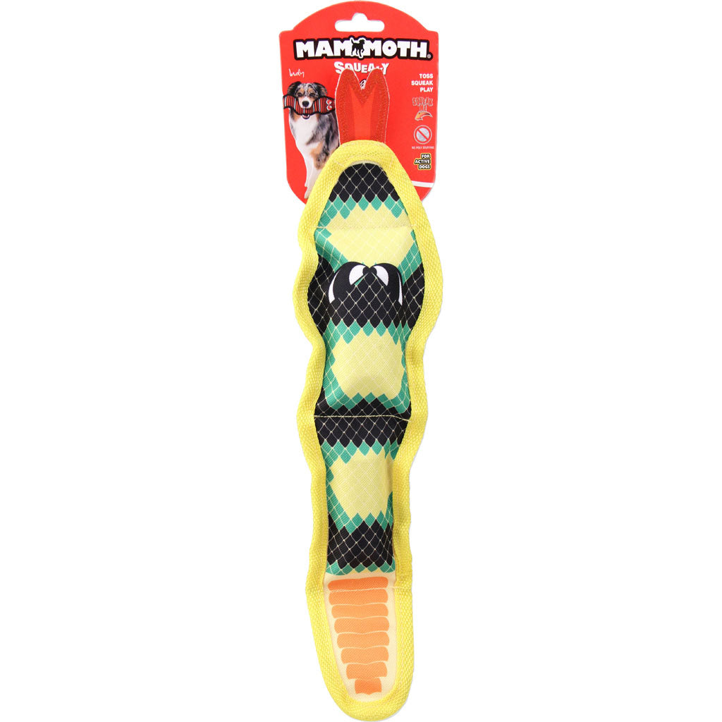 Mammoth Squeaky Snake Dog Toy (MULTI, 17 IN)