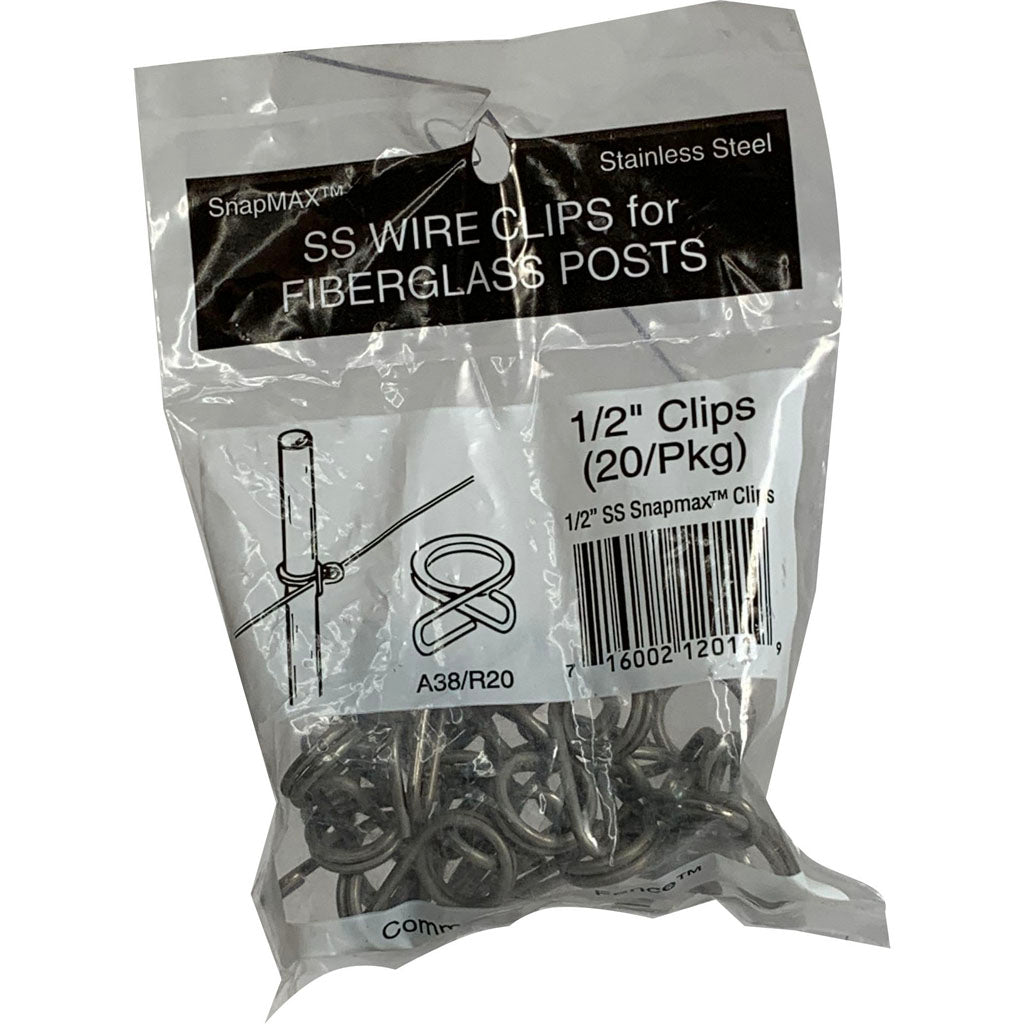 Stainless Steel Spring Clip (1/2 IN - 20 PK)